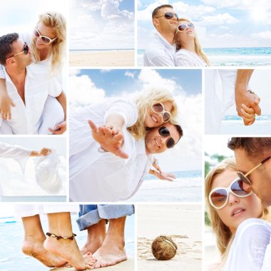 birkaç görüntülerini oluşan beach karışımı bir kaç