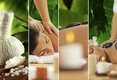 spa Tema nesnesinin görünümünü renk arka plan üzerinde