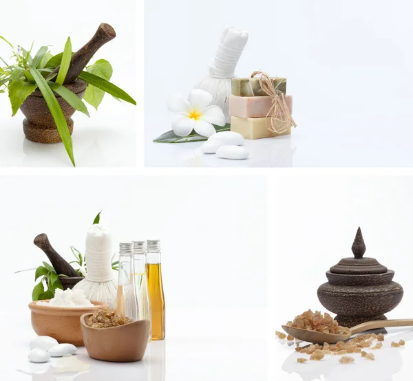 Spa theme photo collage composed of different images — Stock Photo, Image