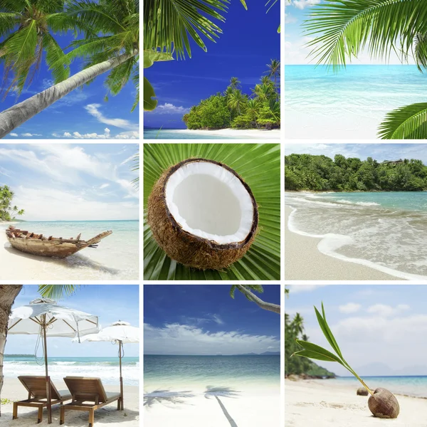 Beach collagebeach collage — Stock Photo, Image