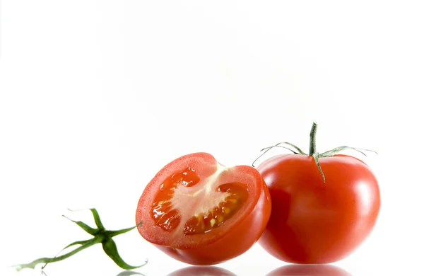 View of nice big red tomatoes on white background — Stock Photo, Image