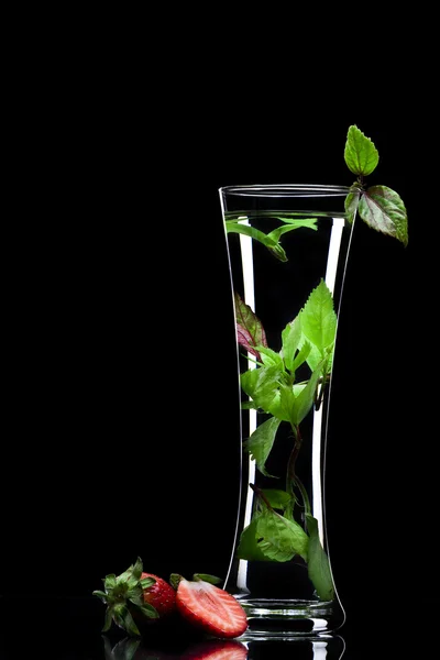 Vista de refresco en la espalda negra — Foto de Stock