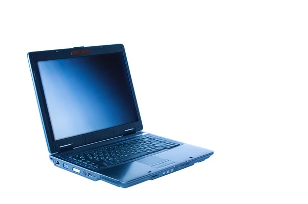 Weergave van leuke nieuwe laptop op witte achtergrond — Stockfoto