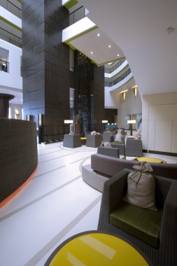 panoramik manzaralı güzel modern şık iş merkezi iç