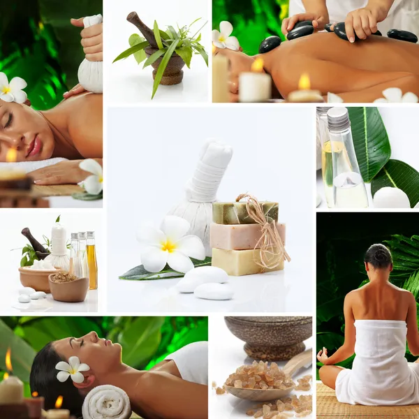 Spa collage Royalty Free Stock Images