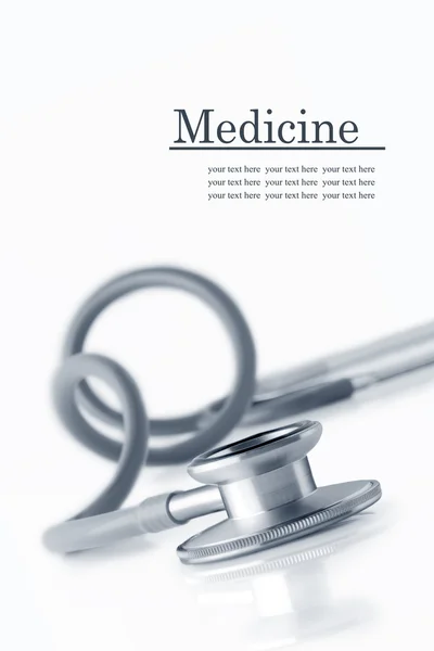 Närbild bild av grå stetoskop — Stockfoto