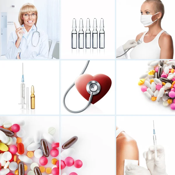 Geneeskunde collage — Stockfoto