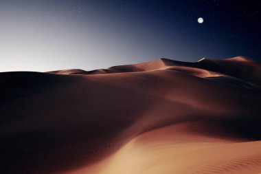 Kaliforniya 'daki Sands Dunes Ulusal Parkı' ndaki kumulların manzarası
