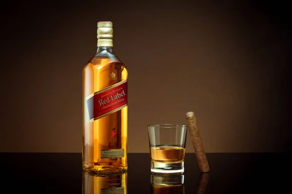 Phuket Thailand Feb 2021 Johnnie Walker Red Label Blended Whisky — Stock Photo, Image