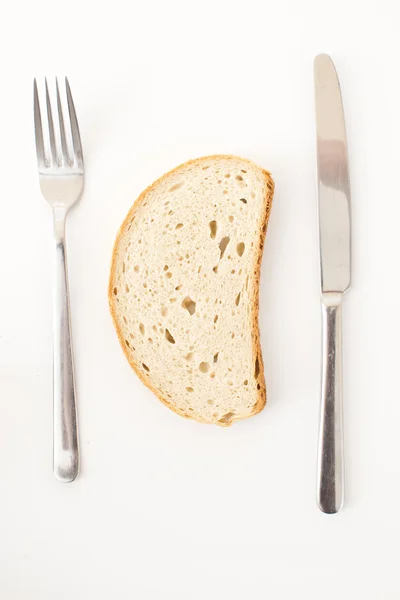 Ekmek ve çatal bıçak takımı — Stok fotoğraf