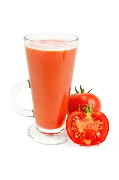 Juice tomato in a tall glass — Stock Photo, Image