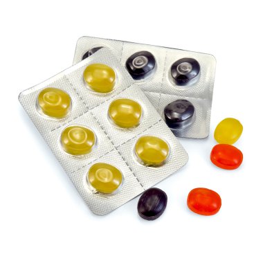 Lozenges cough multicolored clipart