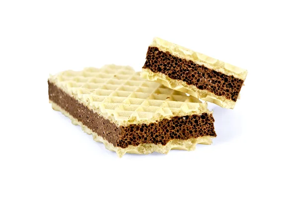 Wafer with a layer of porous chocolate — Stock Photo, Image