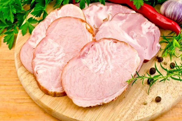 Delicacy different pork with vegetables — Stock Photo, Image