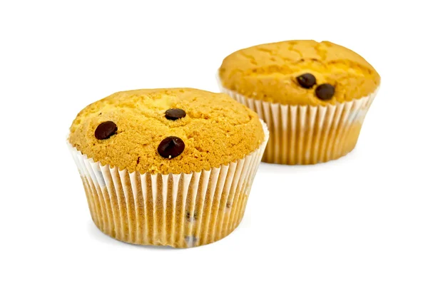 Cupcakes small with chocolate balls — Stock Photo, Image