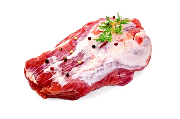 Meat whole piece with spices — Stock Photo, Image