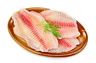 bir çömlek içinde tilapia filetosu