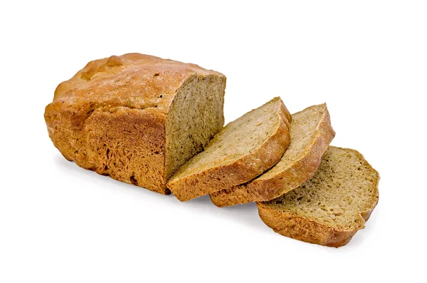 Rogge zelfgebakken brood gesneden — Stockfoto