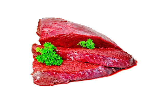 Meat beef with parsley — Stock Photo, Image