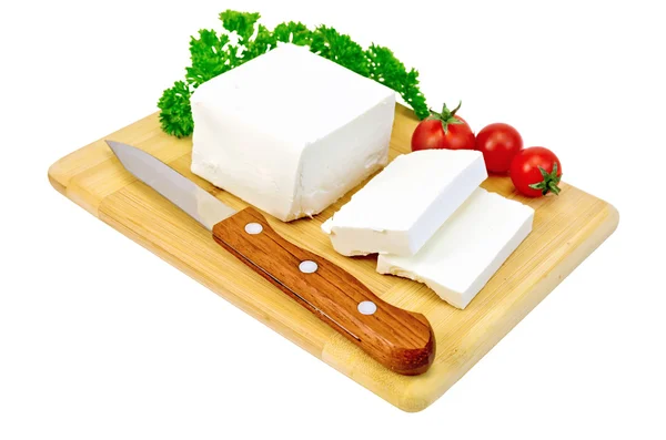 Feta sajt, paradicsom, és petrezselymes — Stock Fotó
