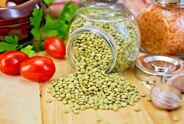kavanoza gemide sarımsak yeşil mercimek