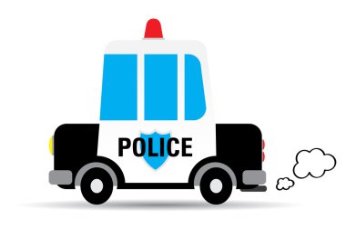 Polis araba vektör çizim