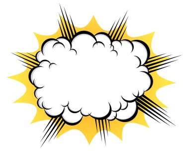 Cloud after the explosion clipart