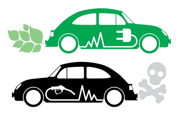 Концепция экологического автомобиля — стоковый вектор