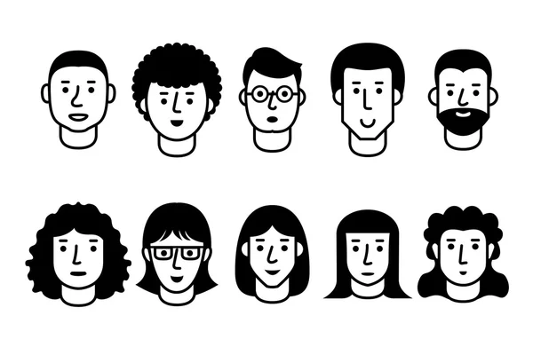 Icônes des gens — Image vectorielle