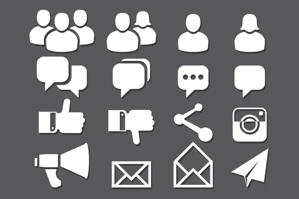 Blog and Social Media icons — Stock Vector
