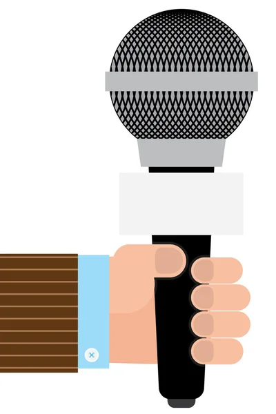 Main avec microphone — Photo