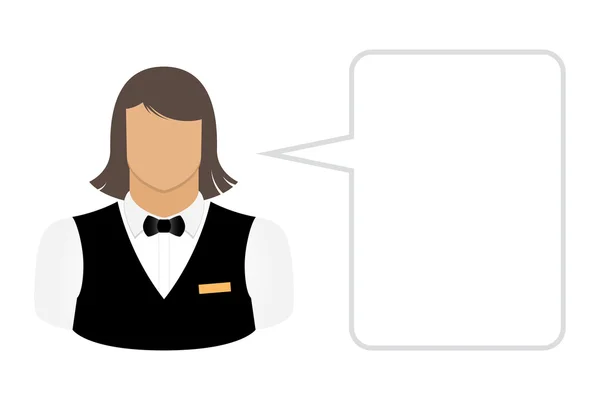 Barman ober, avatars en gebruiker pictogrammen — Stockvector