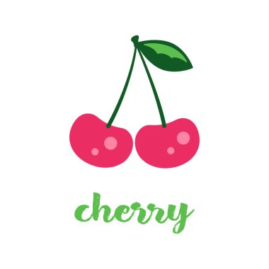 beyaz zemin üzerinde izole kırmızı böğürtlen, vektör illüstrasyon