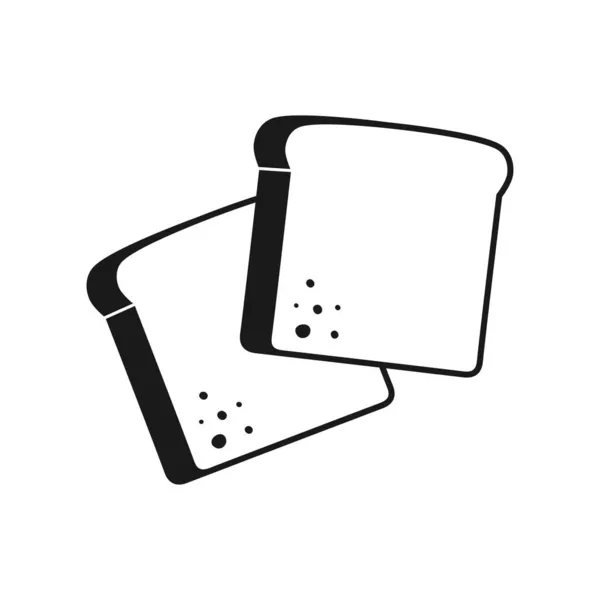 Піктограма Хліба Тостів Хлібний Тост Контурний Знак Ізольований Білому Тлі — стоковий вектор