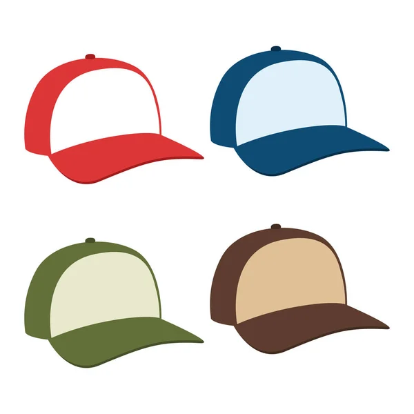 Baseball Hat Ball Cap Icon Hip Hop Cap Vector Illustration — Stock Vector