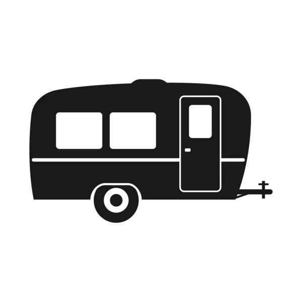 Camping Trailer Travel Mobile Home Caravan Home Camper Travel Trailer — 图库矢量图片