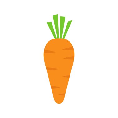 Beyaz zemin üzerinde karikatür havucu ile vektör illüstrasyonuName