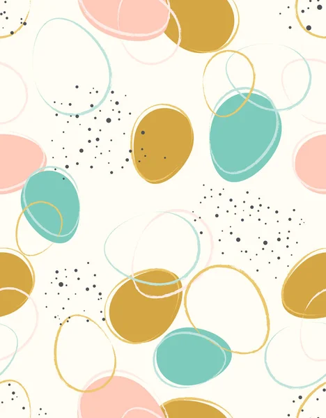 Mutlu Paskalya Yumurtaları Kusursuz Desenler Paskalya Doğum Günü Parti Hediye — Stok Vektör