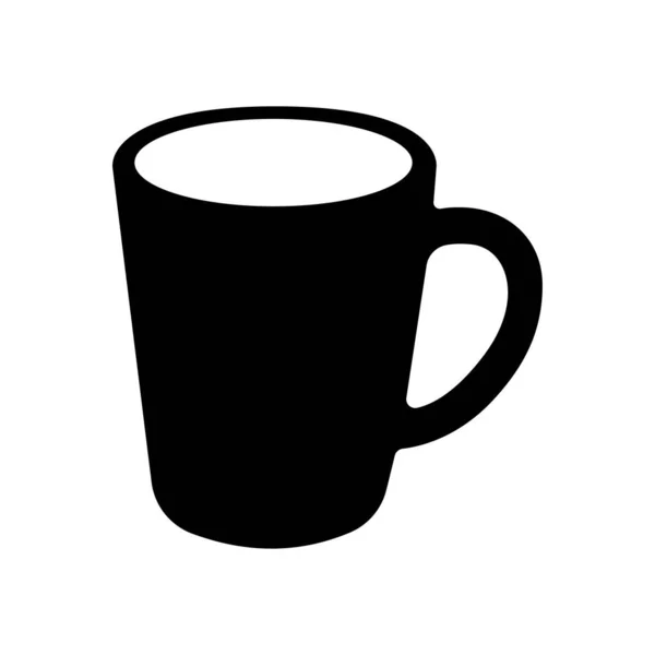 Mok Koffie Thee Icoon Minimale Flat Design Stijl Vector Illustratie — Stockvector