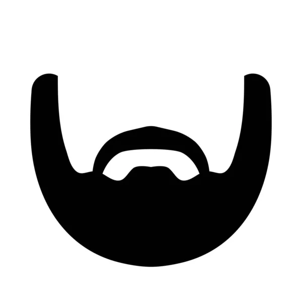 Lumberjack Beard Icon Full Beard Mustache Goatee Vector Illustration Isolated — Stock Vector