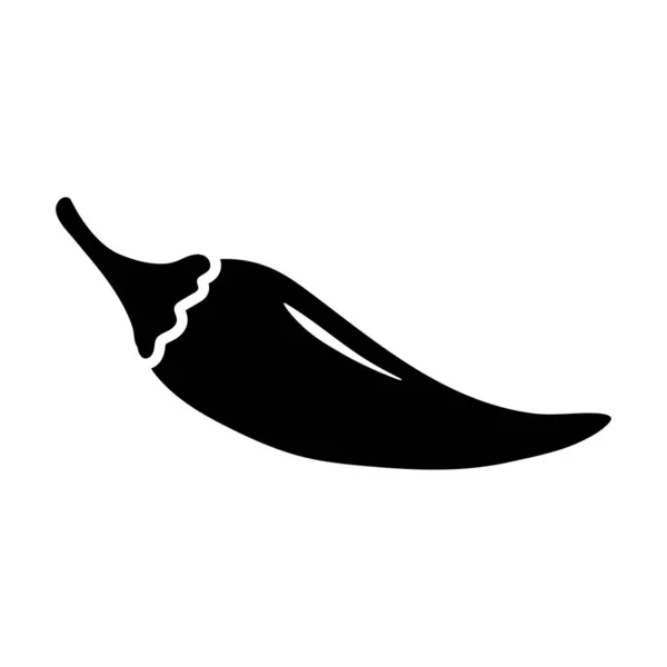 Ikona Chilli Pepř Horký Pepř Vektorová Ilustrace Izolované Bílém Pozadí — Stockový vektor