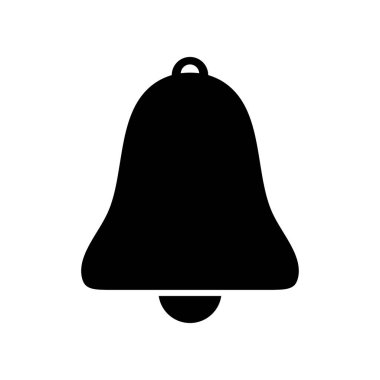 Alarm zili simgesi, servis zili. Beyaz arkaplanda izole edilmiş vektör illüstrasyonu.