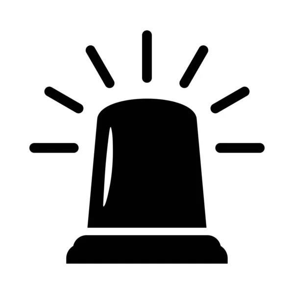 Alarm Siren Icon Flashlight Warning Alarm Light Siren Light Vector — Vector de stock