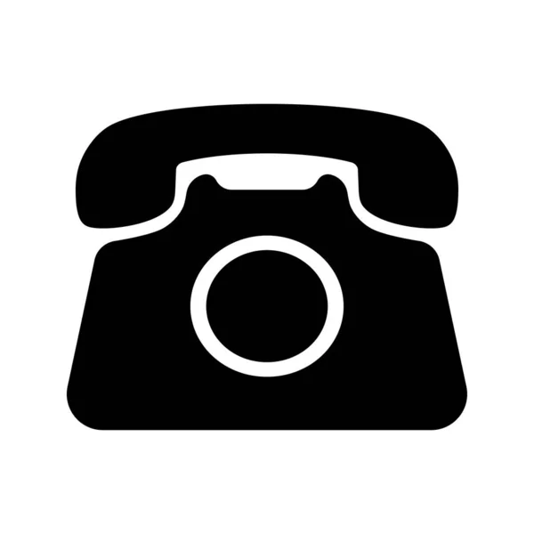 Retro Phone Icon Vintage Telephone Vector Illustration Isolated White Background — Archivo Imágenes Vectoriales