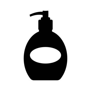 El dezenfektanı ikonu. El yıkama sıvısı sabun sembolü. Vektör illüstrasyonu.