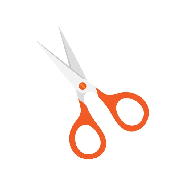 Cute Scissor Isolated White Background Cartoon Vector Illustration Scissors Flat — Vetor de Stock