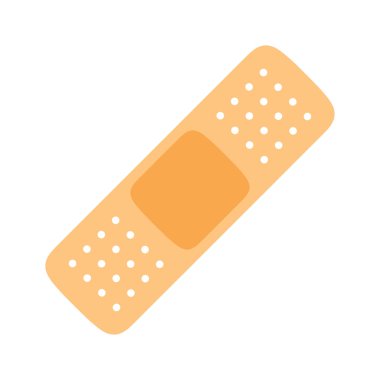 Tıbbi alçı bandaj ikonu. Yapışkan bandaj. Vektör illüstrasyonu