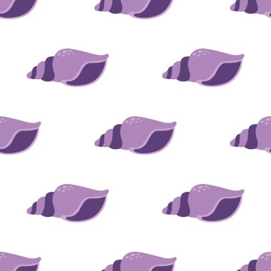 Renkli kabuklu kusursuz vektör deseni kumaş, ambalaj, tekstil, duvar kağıdı, giysi, çizgi film vektör çizimi, çocuksu arkaplan
