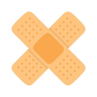 Tıbbi alçı bandaj ikonu. Yapışkan bandaj. Vektör illüstrasyonu