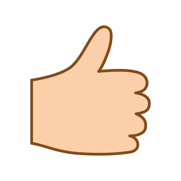 Icon Thumb Hand Gesture Likness Encouragement — Vetor de Stock